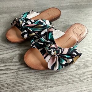 Dolce Vita Colorful Patterned Print Slide Sandals 7